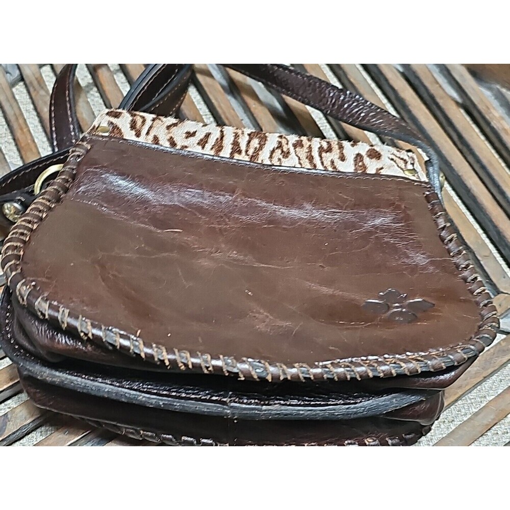 Patricia Nash Finch Leather Crossbody Bag Purse White Exotic Cat Brand New - Picture 3 of 10